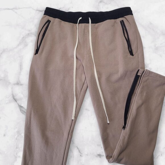 Fear Of God Essentials Drawstring Ankle Zip Sweatpants Size Large Skinny Fit - Picture 2 of 15